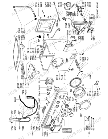 Схема №3 AWZ 930IX HK с изображением Кнопка, ручка переключения для стиральной машины Whirlpool 481241259098