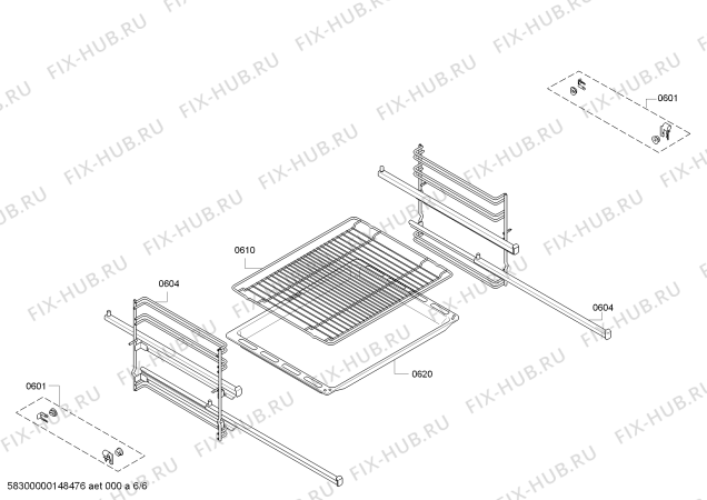 Взрыв-схема плиты (духовки) Bosch HBR43S451E - Схема узла 06