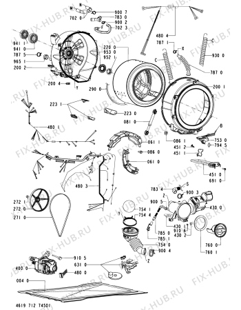 Схема №1 HDW1010SI (F091334) с изображением Руководство для стиральной машины Indesit C00358000