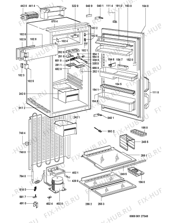 Схема №1 EV 2443/3 CH с изображением Накопитель для холодильной камеры Whirlpool 481251148229