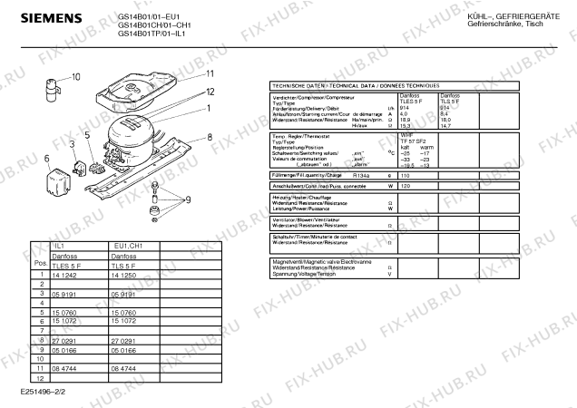 Взрыв-схема холодильника Siemens GS14B01TP - Схема узла 02