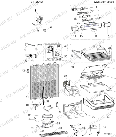 Взрыв-схема холодильника SCHOLTES RCB33AAF (F077886) - Схема узла