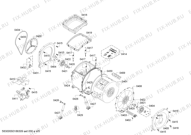 Схема №2 WOT20426IL Serie 6 с изображением Силовой модуль для стиралки Bosch 11012027