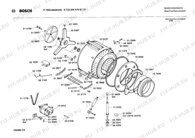 Схема №4 WV8713 SIWAMAT 871 ELECTRONIC с изображением Рычаг для стиральной машины Bosch 00028836