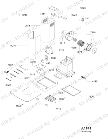 Схема №1 AKR 459 IX с изображением Запчасть для электровытяжки Whirlpool 481940479543