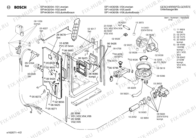 Схема №4 SPI4430 с изображением Вкладыш в панель для посудомойки Bosch 00289429
