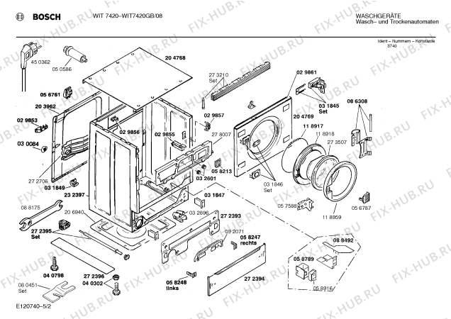 Взрыв-схема стиральной машины Bosch WIT7420GB WIT7420 - Схема узла 02