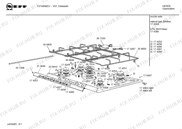 Схема №2 T2740N0EU с изображением Панель управления для электропечи Bosch 00215656