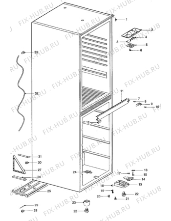 Взрыв-схема стиральной машины Frigidaire FR2911C - Схема узла Cabinet + furniture (extra)