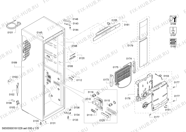 Схема №2 KSF36PI30D с изображением Компрессор для холодильной камеры Bosch 00145695