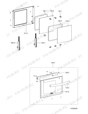 Схема №4 BLZS 4900 IN с изображением Дверь (стекло) духовки для плиты (духовки) Whirlpool 481245058791