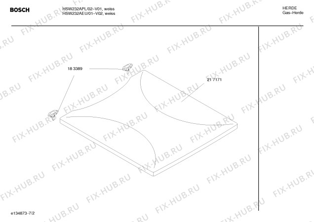 Схема №5 HSW232AEU с изображением Панель управления для плиты (духовки) Bosch 00362158