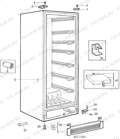 Взрыв-схема холодильника Electrolux EU3209C - Схема узла C10 Cabinet