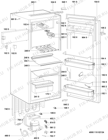 Схема №1 KS32122BN/A01 с изображением Термостат для холодильной камеры Whirlpool 481010653197