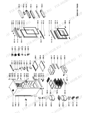 Схема №1 ARZ 539/H/PB с изображением Элемент корпуса для холодильника Whirlpool 481245228354