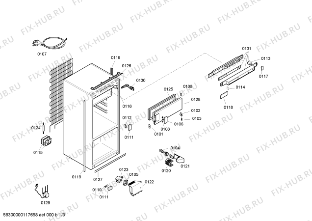 Схема №2 K9625X0 KG525 с изображением Ремкомплект для холодильника Bosch 00172336