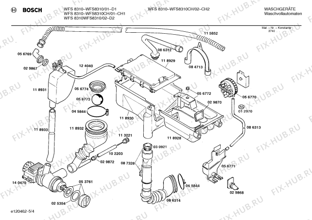 Взрыв-схема стиральной машины Bosch WFS8310 - Схема узла 04