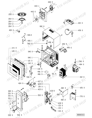 Схема №1 EMWS 2818/1 SW с изображением Пружинка для микроволновой печи Whirlpool 481990200801