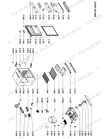 Схема №1 FR132A7 с изображением Полка для холодильной камеры Whirlpool 481241829929