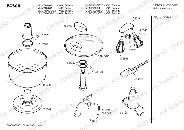 Схема №3 MUM7400 CONCEPT 7400 Solitaire с изображением Месильная насадка для кухонного измельчителя Bosch 00269894
