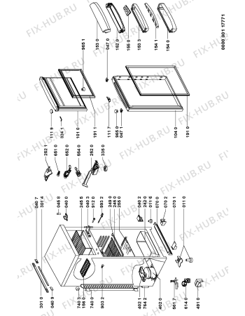 Схема №1 ARZ 9250/H с изображением Дверка для холодильной камеры Whirlpool 481241618156