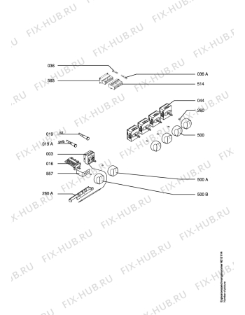Схема №1 CE30005-1-AL с изображением Клавиша для плиты (духовки) Aeg 3302875400