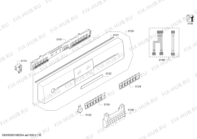 Схема №4 SN46M293SK Extraklasse made in Germany с изображением Кнопка для посудомойки Siemens 00637050