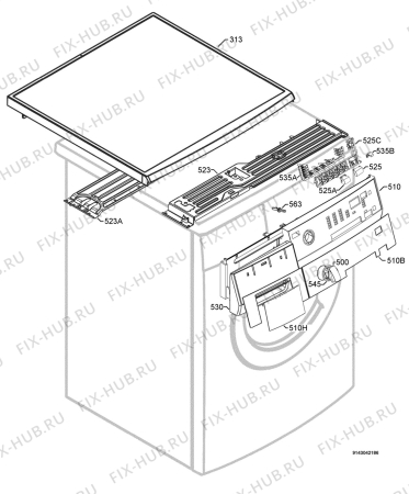 Взрыв-схема стиральной машины Aeg Electrolux L74920 - Схема узла Command panel 037