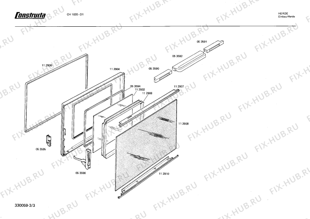 Схема №1 CH1030 с изображением Кронштейн для духового шкафа Bosch 00112925