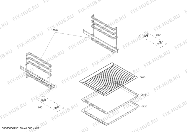 Взрыв-схема плиты (духовки) Bosch HBN73R551 - Схема узла 06