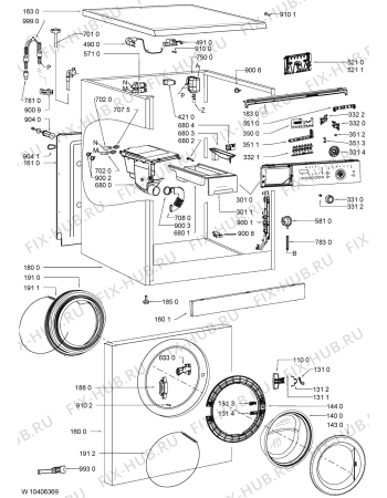 Схема №1 WAE 7010 с изображением Декоративная панель для стиралки Whirlpool 481074240603