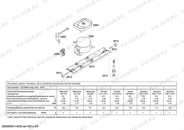 Взрыв-схема холодильника Bosch KDV70E10 - Схема узла 03