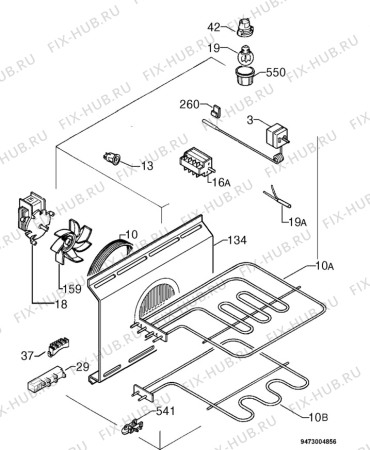 Взрыв-схема плиты (духовки) Zanussi ZCM650C - Схема узла Electrical equipment 268