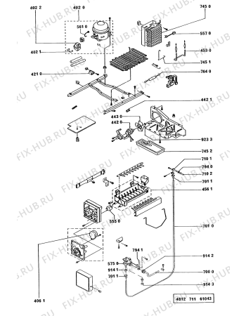 Схема №6 KGN 7000/WS с изображением Фиксатор для холодильной камеры Whirlpool 481941878525