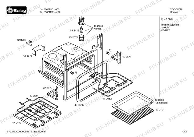 Схема №2 3HF503B с изображением Ручка выбора программ для плиты (духовки) Bosch 00424194