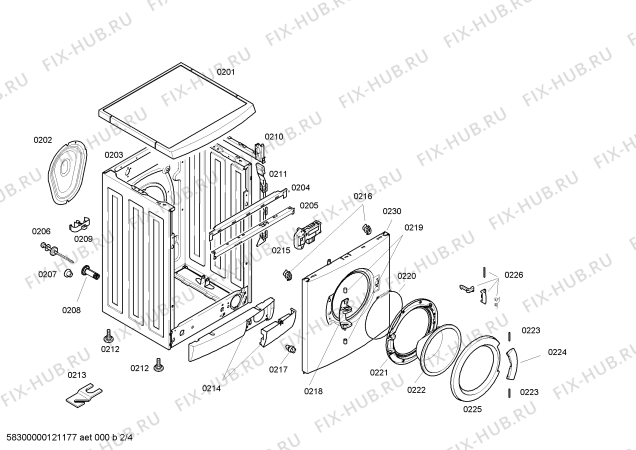 Схема №2 WM10E471EX с изображением Панель управления для стиралки Siemens 00663110