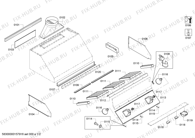 Схема №1 PH42GS с изображением Панель для плиты (духовки) Bosch 00687110