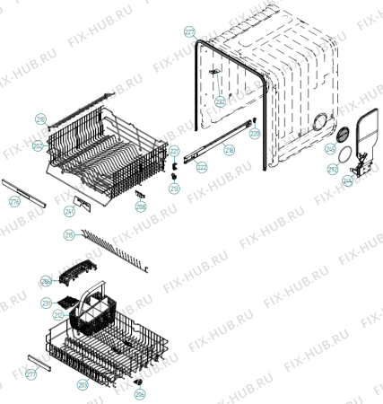 Взрыв-схема посудомоечной машины Gorenje SB8654   -White (401540, DW90.1) - Схема узла 02