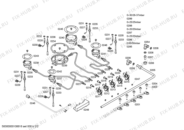 Взрыв-схема плиты (духовки) Bosch PCL785FIL Bosch - Схема узла 02