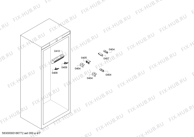 Схема №5 B30IR800SP Bosch с изображением Панель для холодильника Bosch 11021905