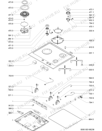 Схема №1 AKT 643 IX с изображением Затычка для духового шкафа Whirlpool 481244039921