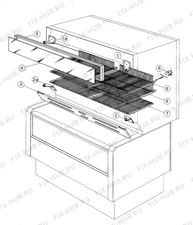 Взрыв-схема холодильника Electrolux SAMBA125AN - Схема узла Internal parts