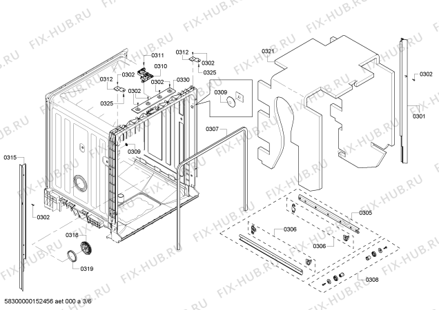 Схема №3 63013913011 Kenmore с изображением Кнопка для электропосудомоечной машины Bosch 00616831