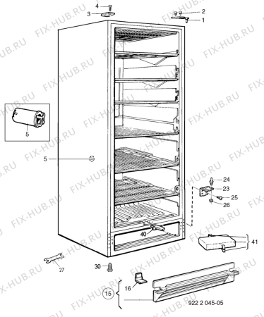 Взрыв-схема холодильника Unknown FL251-2FF - Схема узла C10 Cabinet