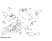 Схема №2 VS5A2522 SIEMENS Hartboden Spezialist 2500W с изображением Колесо для пылесоса Siemens 00645623