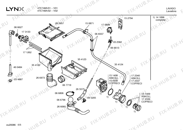 Схема №2 4TE748A TE748-Futura с изображением Инструкция по эксплуатации для стиралки Bosch 00527649