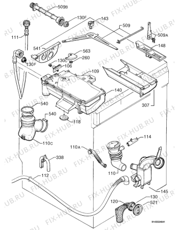 Взрыв-схема стиральной машины Zanussi ZKI1105 - Схема узла Hydraulic System 272