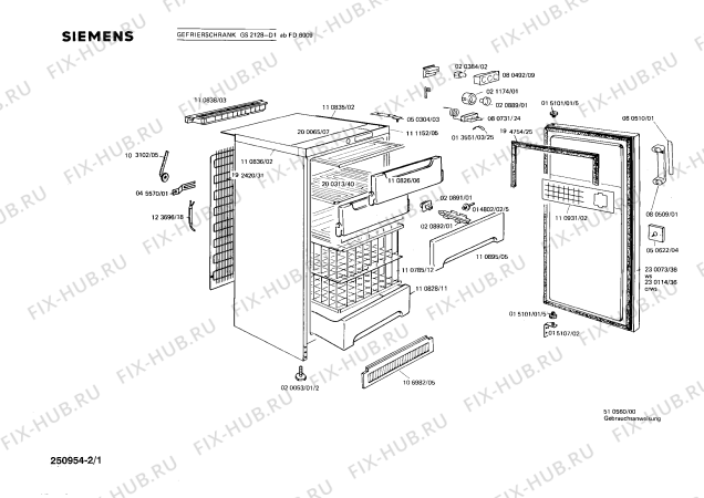 Схема №1 GS2128 с изображением Дверь для холодильника Siemens 00230114