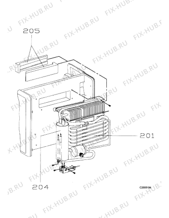 Взрыв-схема холодильника Electrolux RC2000EGPK - Схема узла Cooling generator