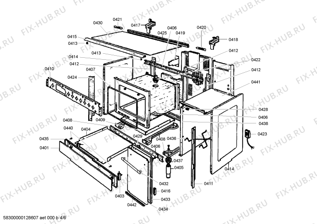 Схема №4 HSG203GNE Bosch с изображением Шина для плиты (духовки) Bosch 00243420